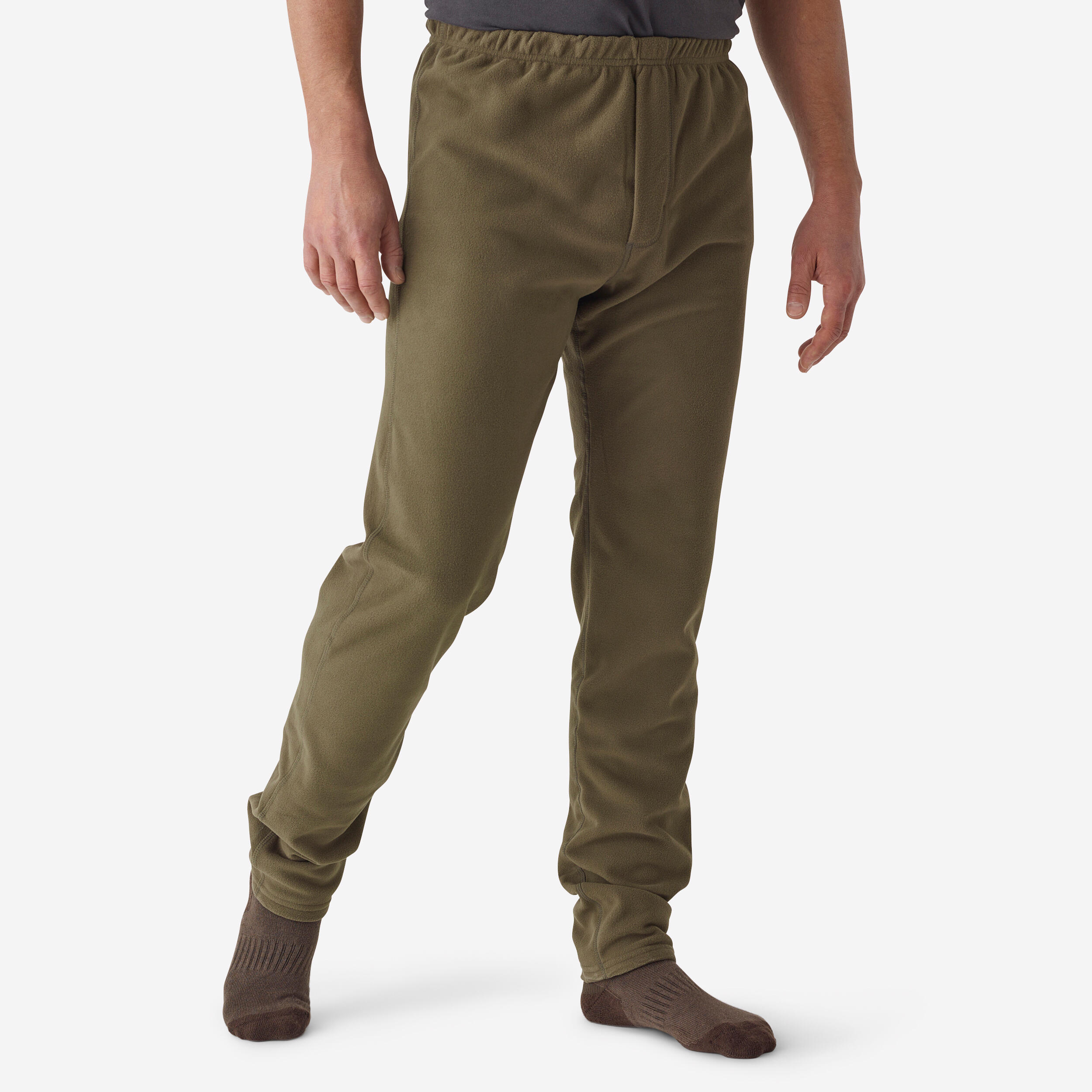 Base Layer Fleece Pants - 100 Green - SOLOGNAC