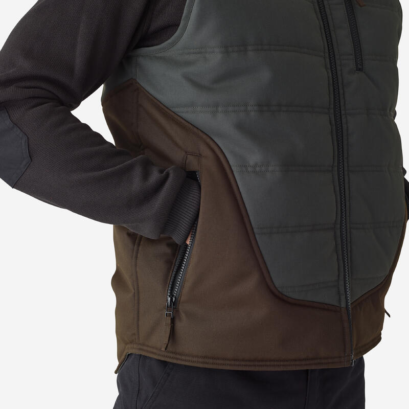 Warme bodywarmer voor de jacht 500 groen