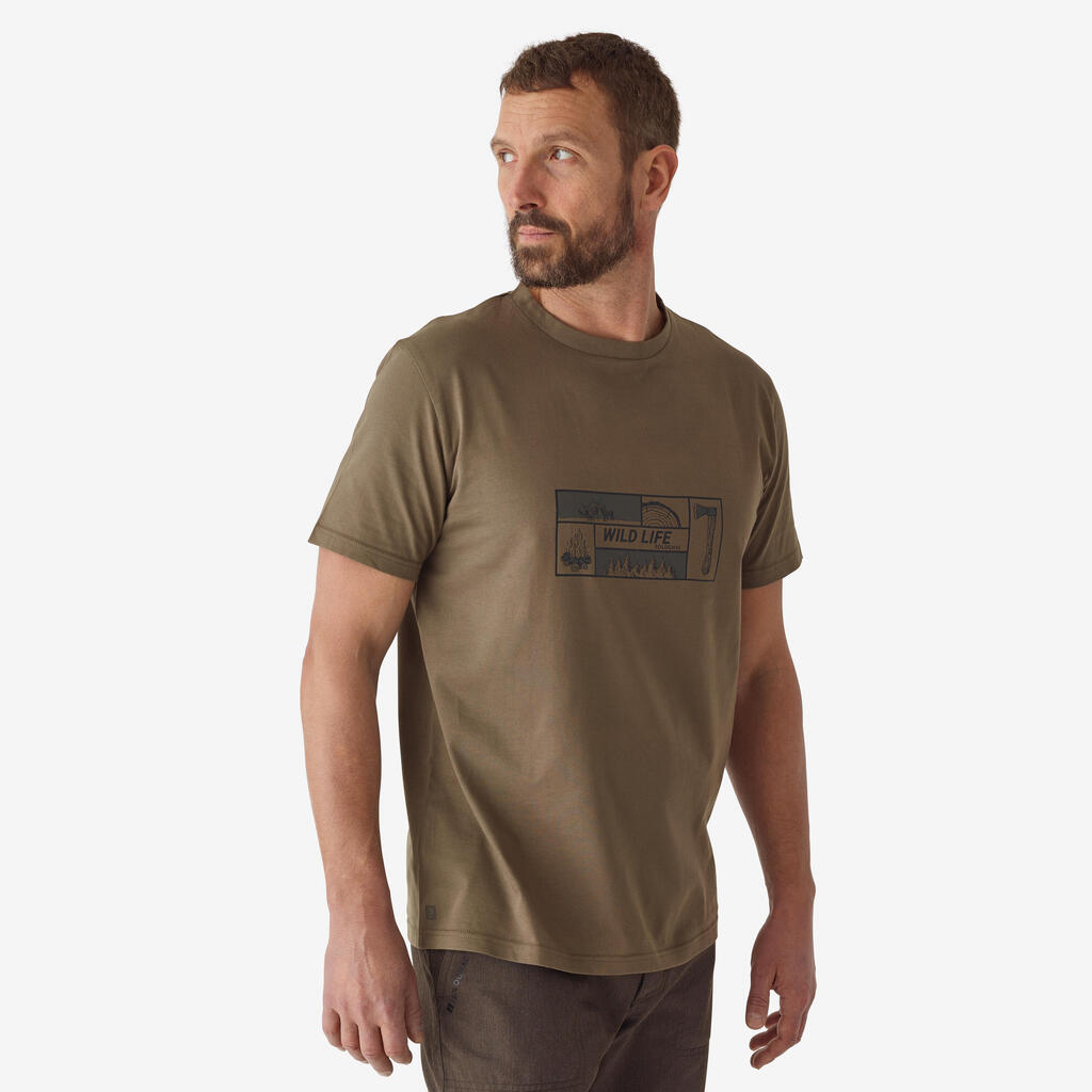 Short-sleeved cotton T-shirt 100 with WILDLIFE LOGO