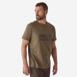 T-shirt manches courtes chasse coton Homme - 100 Chien Arrêt vert