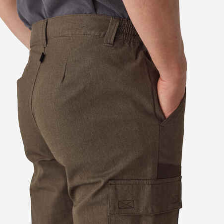 TAPERED HUNTING TROUSERS RENFORT 100 - BROWN