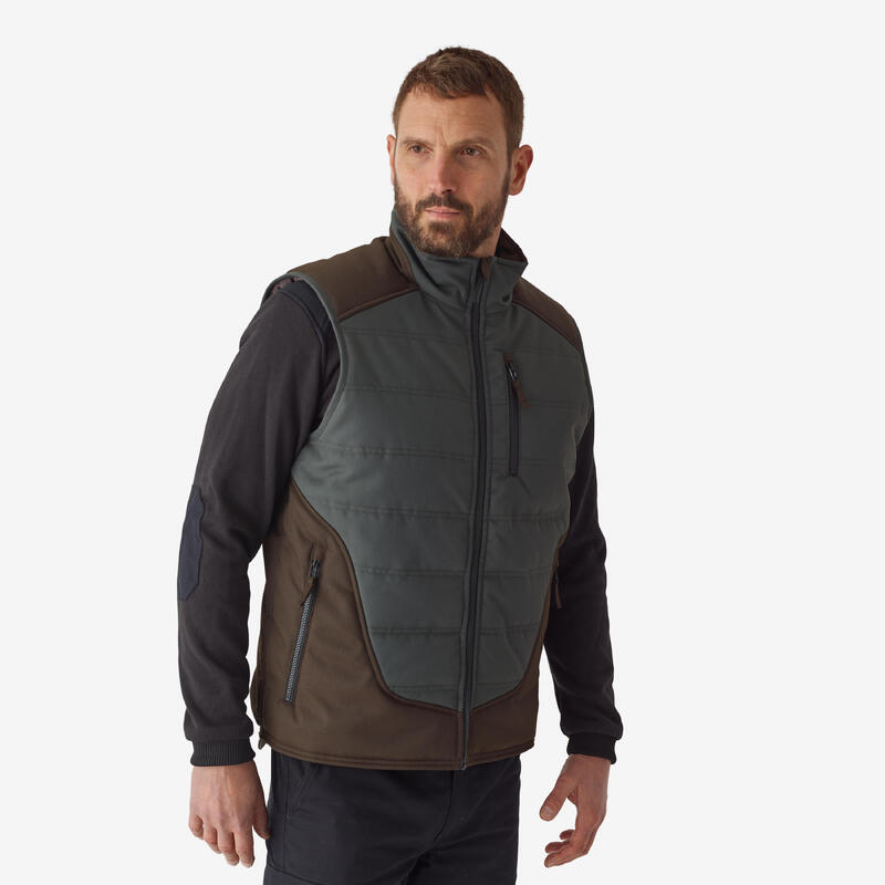 Warme bodywarmer voor de jacht 500 groen