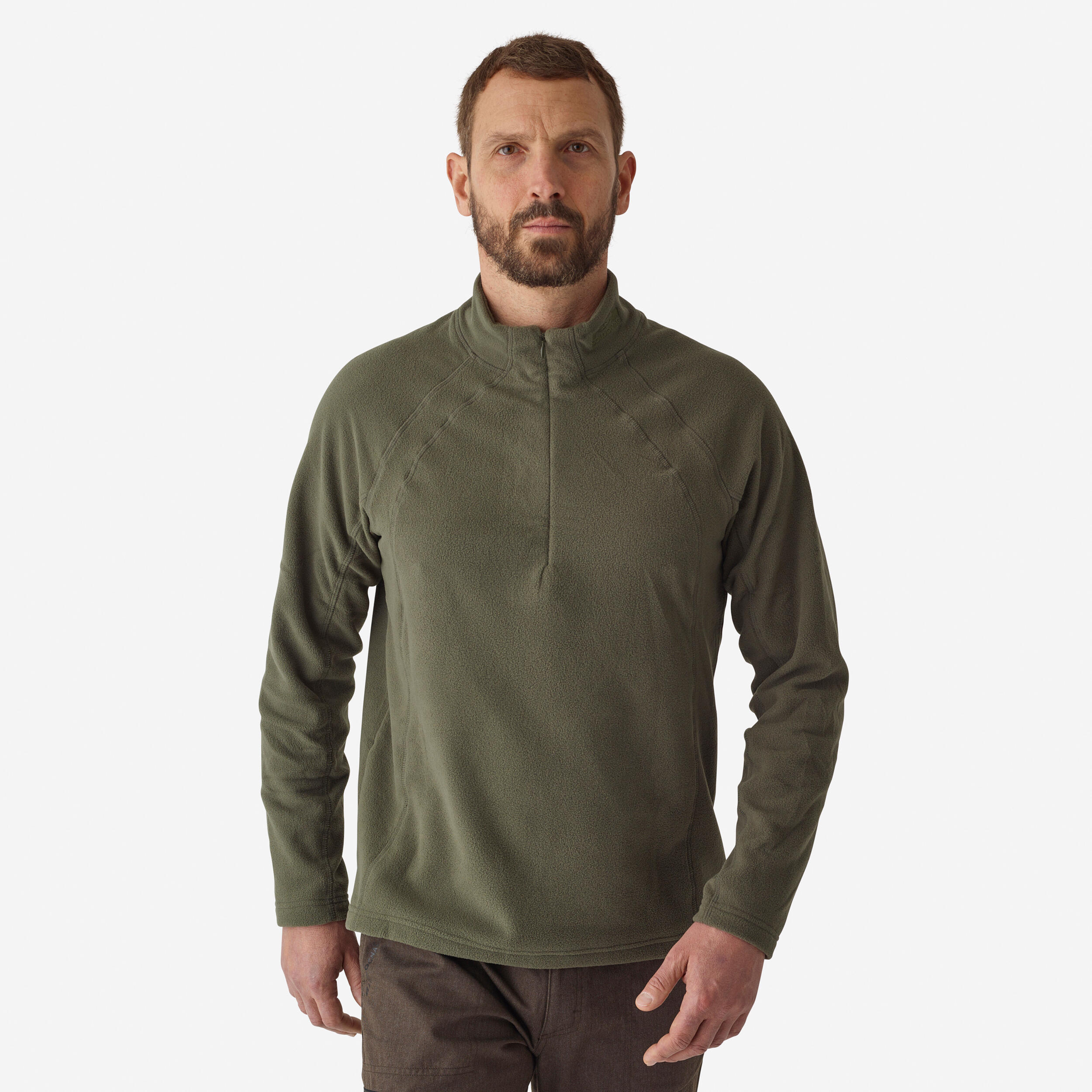 Base Layer Fleece Jacket - 100 Green - SOLOGNAC