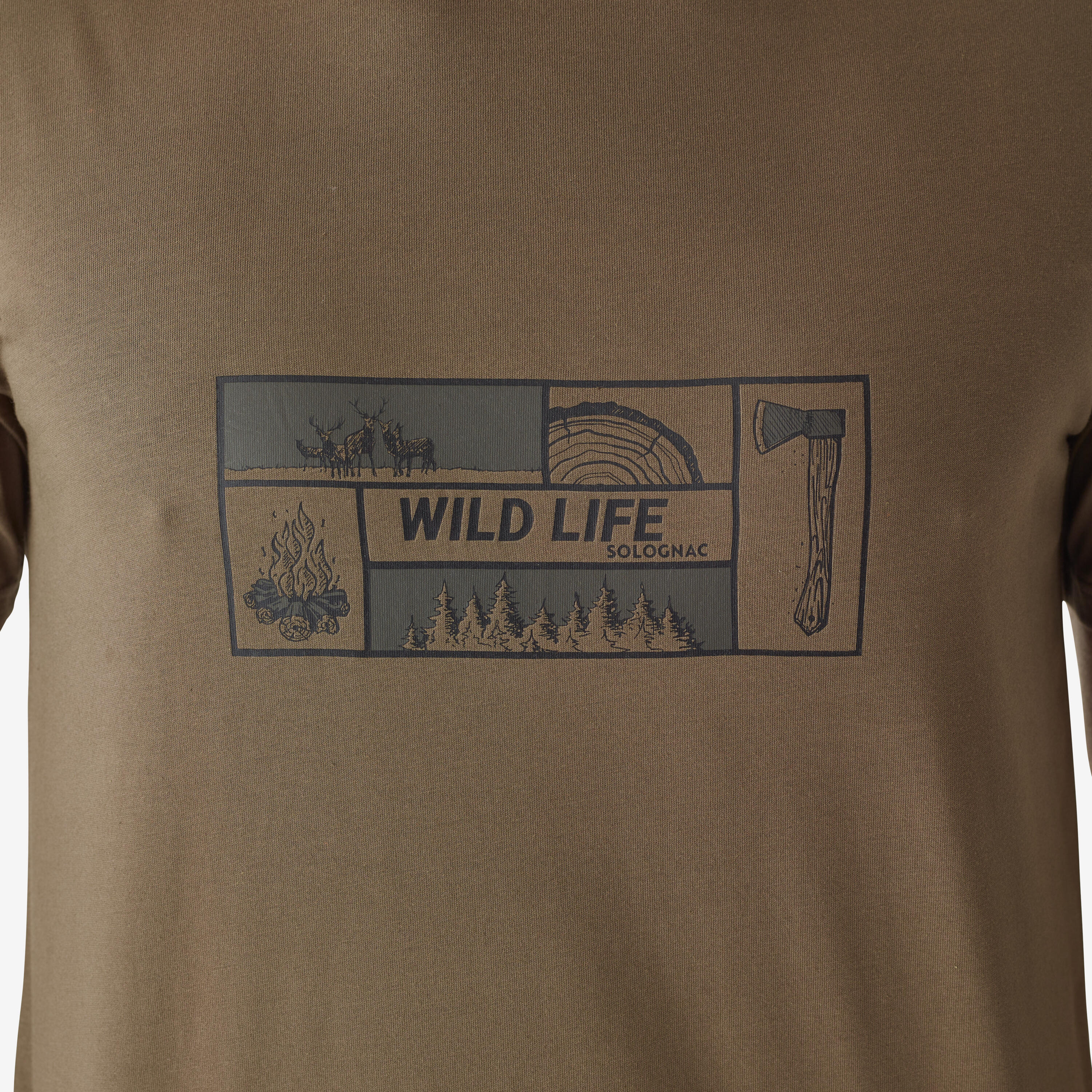 Short-sleeved cotton T-shirt 100 with WILDLIFE LOGO 3/3