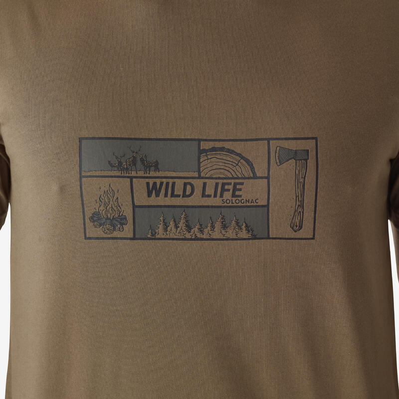 Tričko s krátkým rukávem bavlněné 100 logo Wildlife