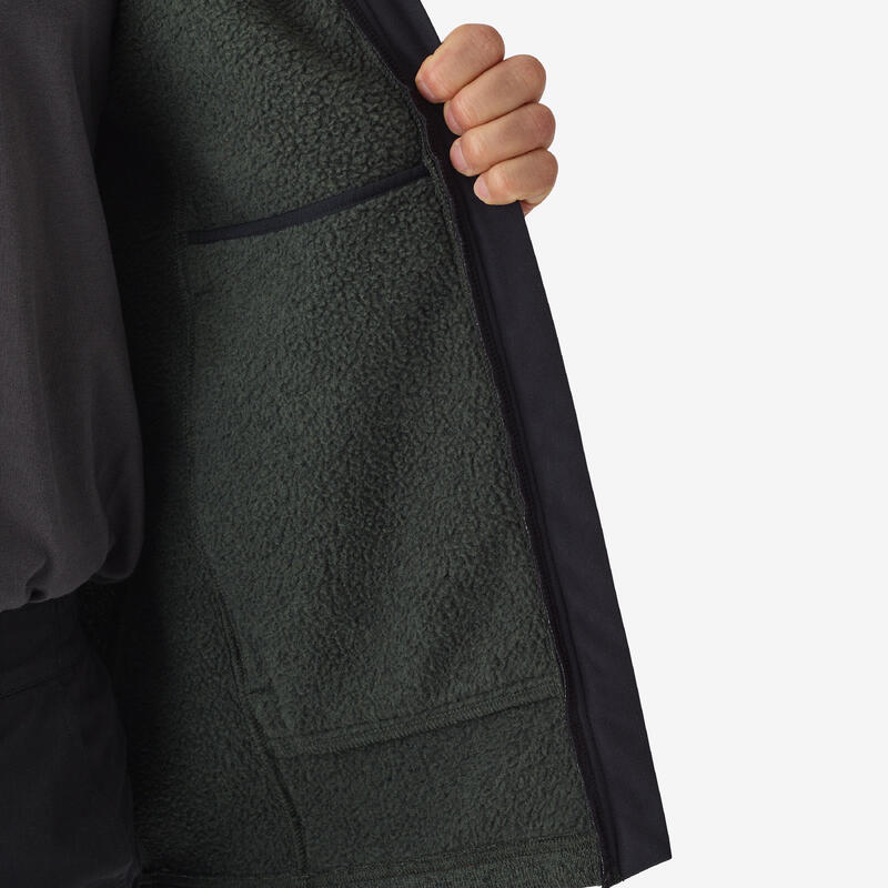 Chaqueta Polar Solognac 500 Adulto Verde Capucha Cálida