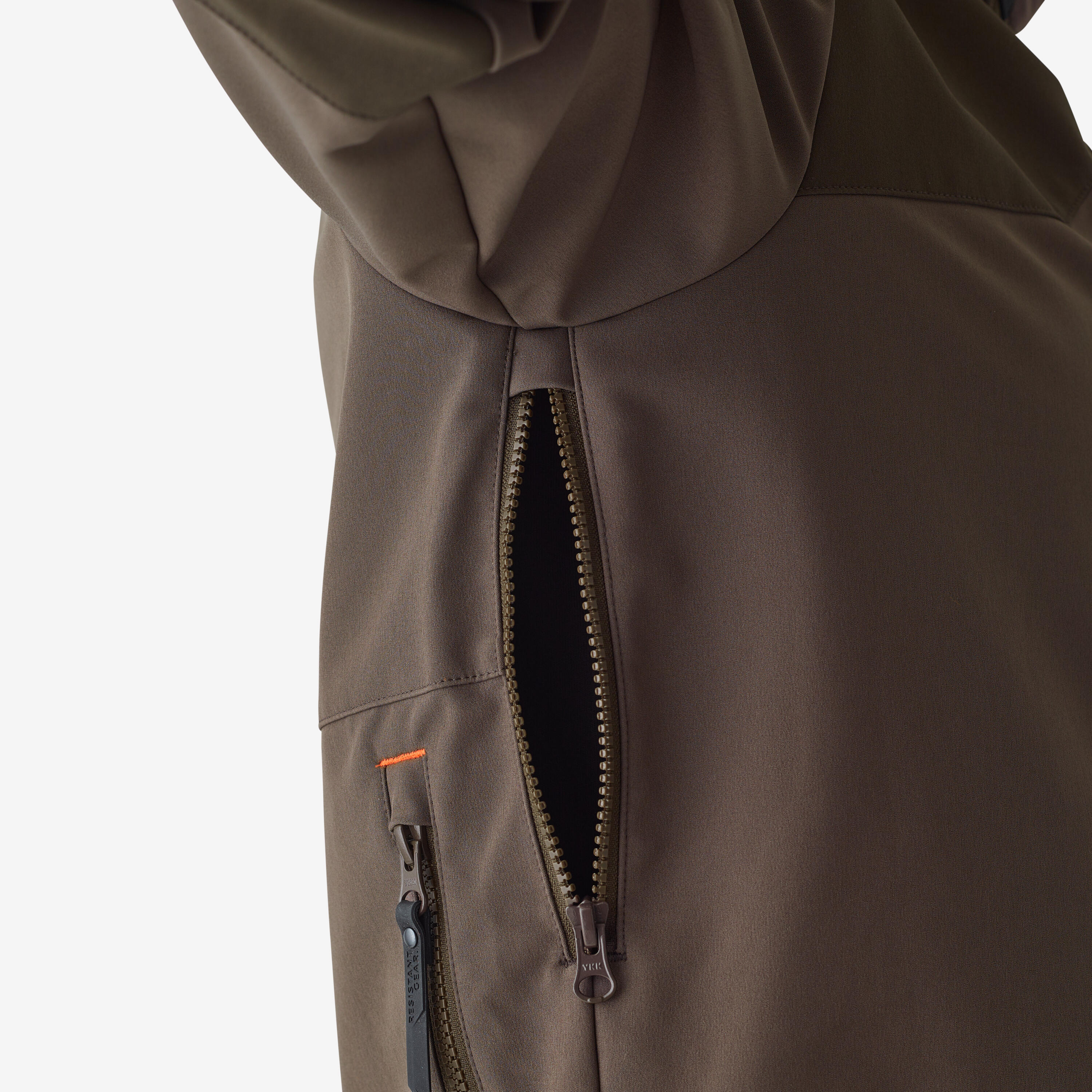 Men’s Softshell Hunting Jacket - 500 Brown - SOLOGNAC