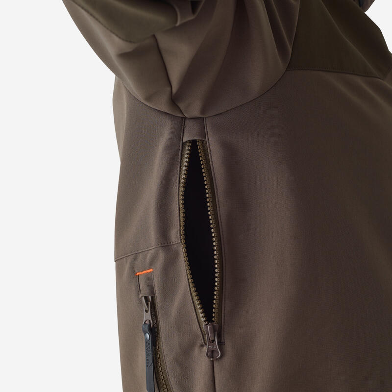 SOFTSHELL JAS VOOR DE JACHT 500 BRUIN