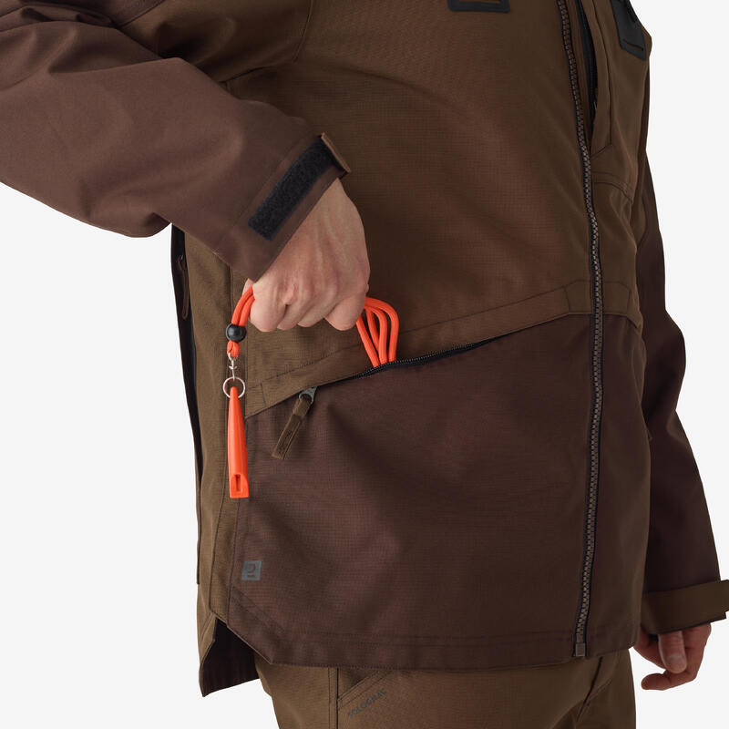 Veste de chasse renfort bois 500 bicolore