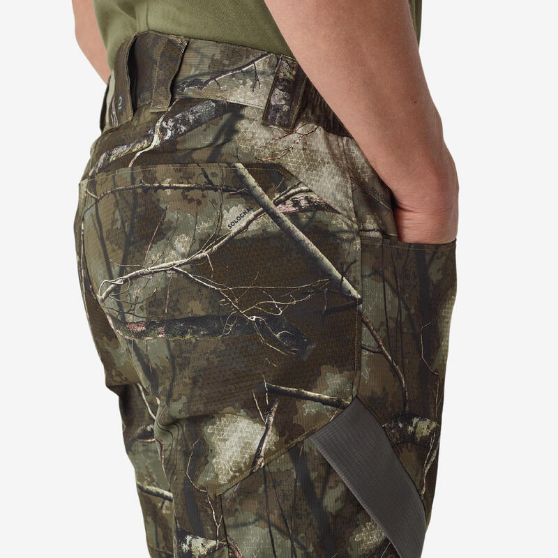 Pantalon silențios respirant 900 Camuflaj TREEMETIC Bărbați