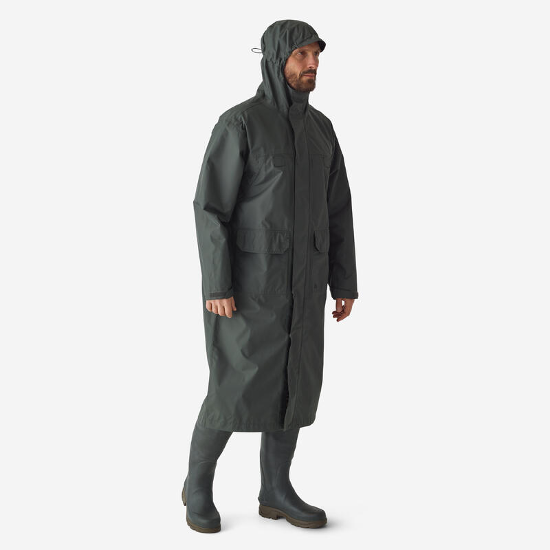 Manteau Long Chasse Imperméable 500 Vert