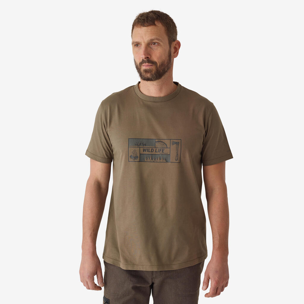 Short-sleeved cotton T-shirt 100 with WILDLIFE LOGO