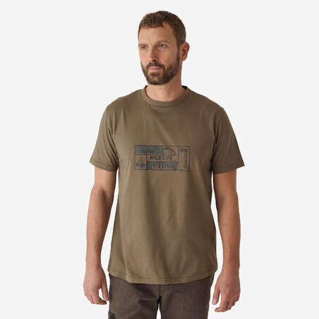 T-shirt manches courtes  coton 100 LOGO WILDLIFE
