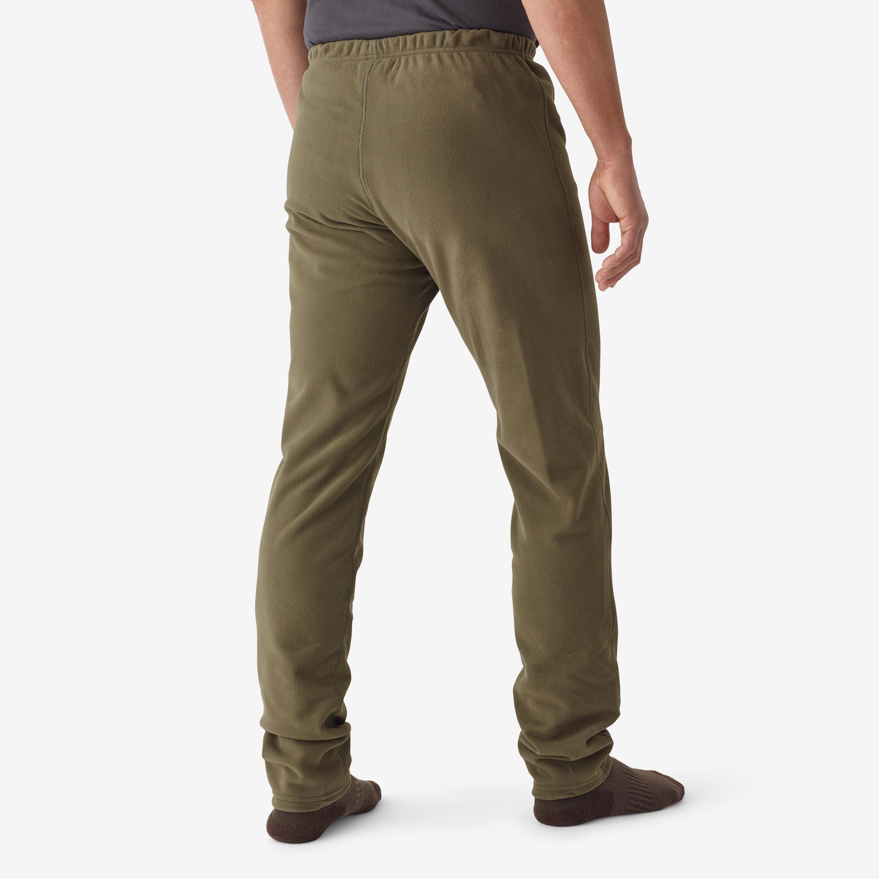 Base Layer Fleece Pants - 100 Green - Dark ivy green - Solognac