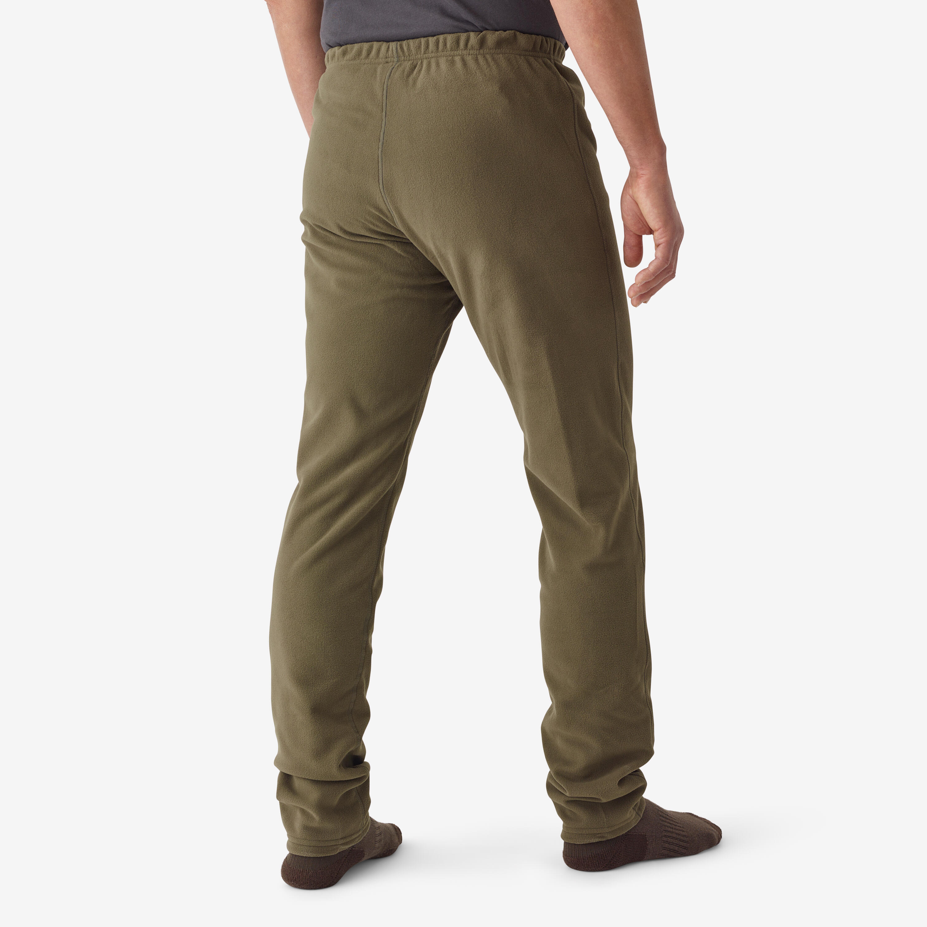 BASE LAYER FLEECE TROUSERS 100 - GREEN 3/5