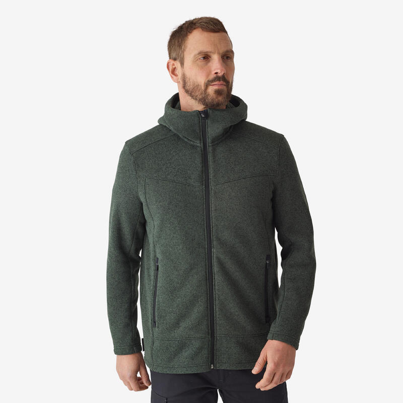 Chaqueta Polar Solognac 500 Adulto Verde Capucha Cálida