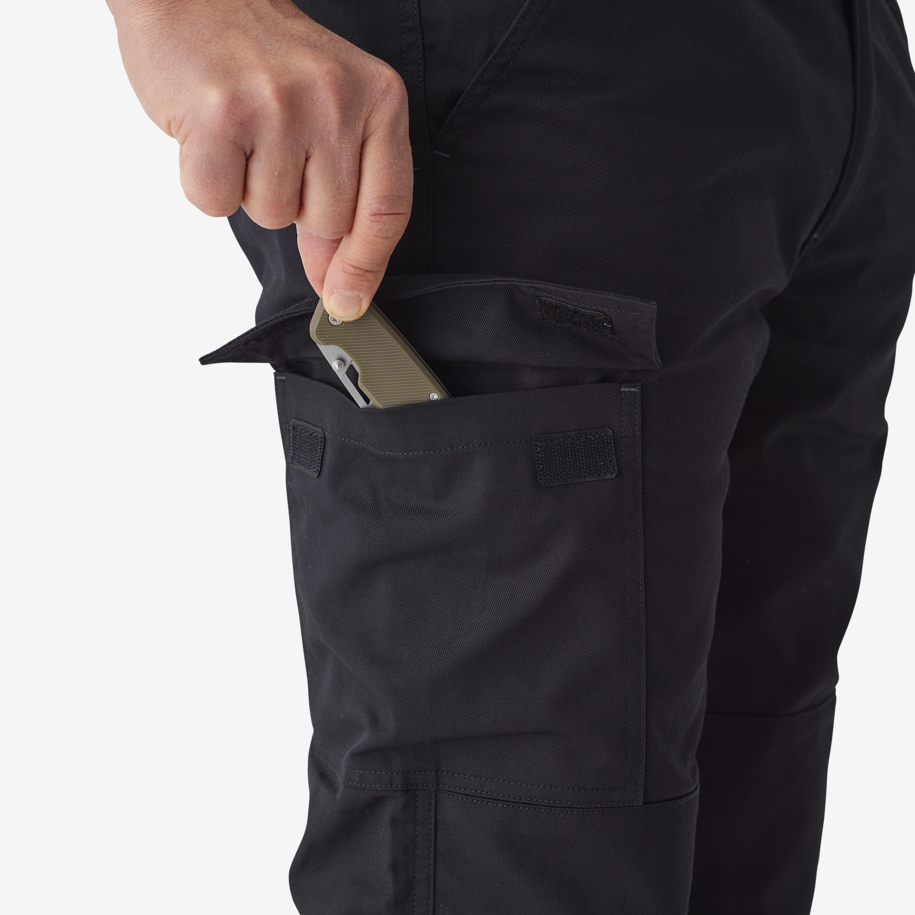 Seconde vie - PANTALON CARGO CHAUD 100 NOIR 5/6