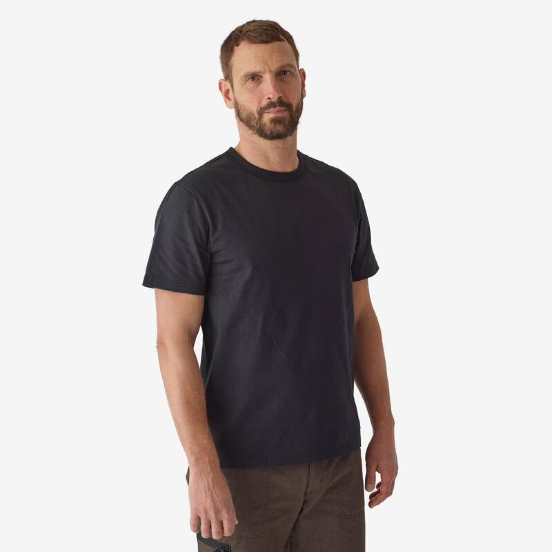 Stevig T-shirt 500 zwart logo 'Resistant gear'