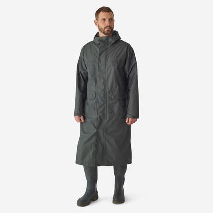 Manteau long chasse imperméable 500 vert
