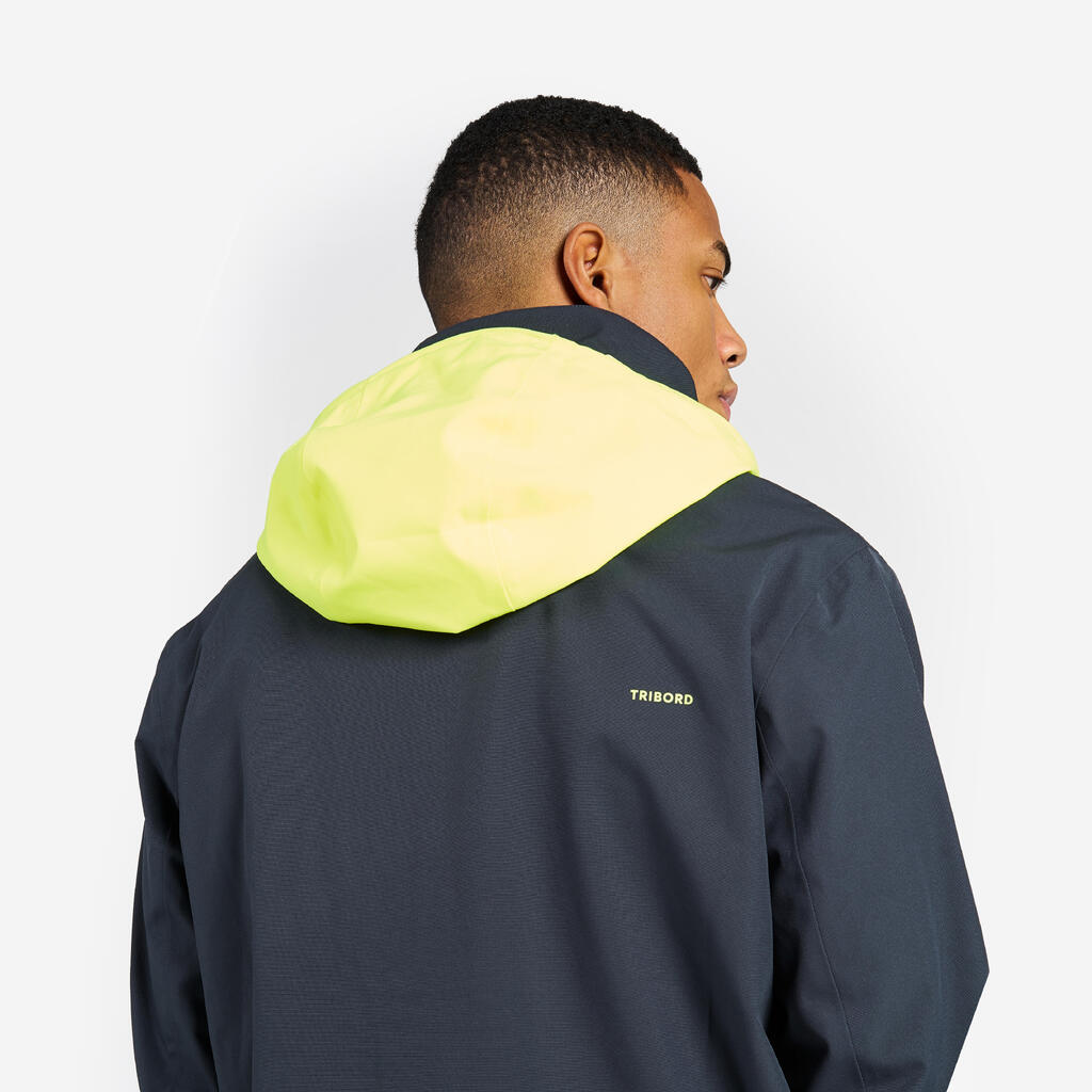 Men’s sailing waterproof windproof jacket - Sailing 500 white