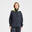 Chaqueta Impermeable Cortavientos Mujer Sailing 300 Gris Capucha Amarilla