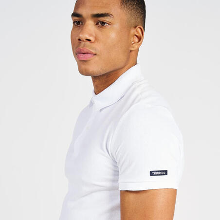 Polo marin homme manche courte Sailing 100 Blanc