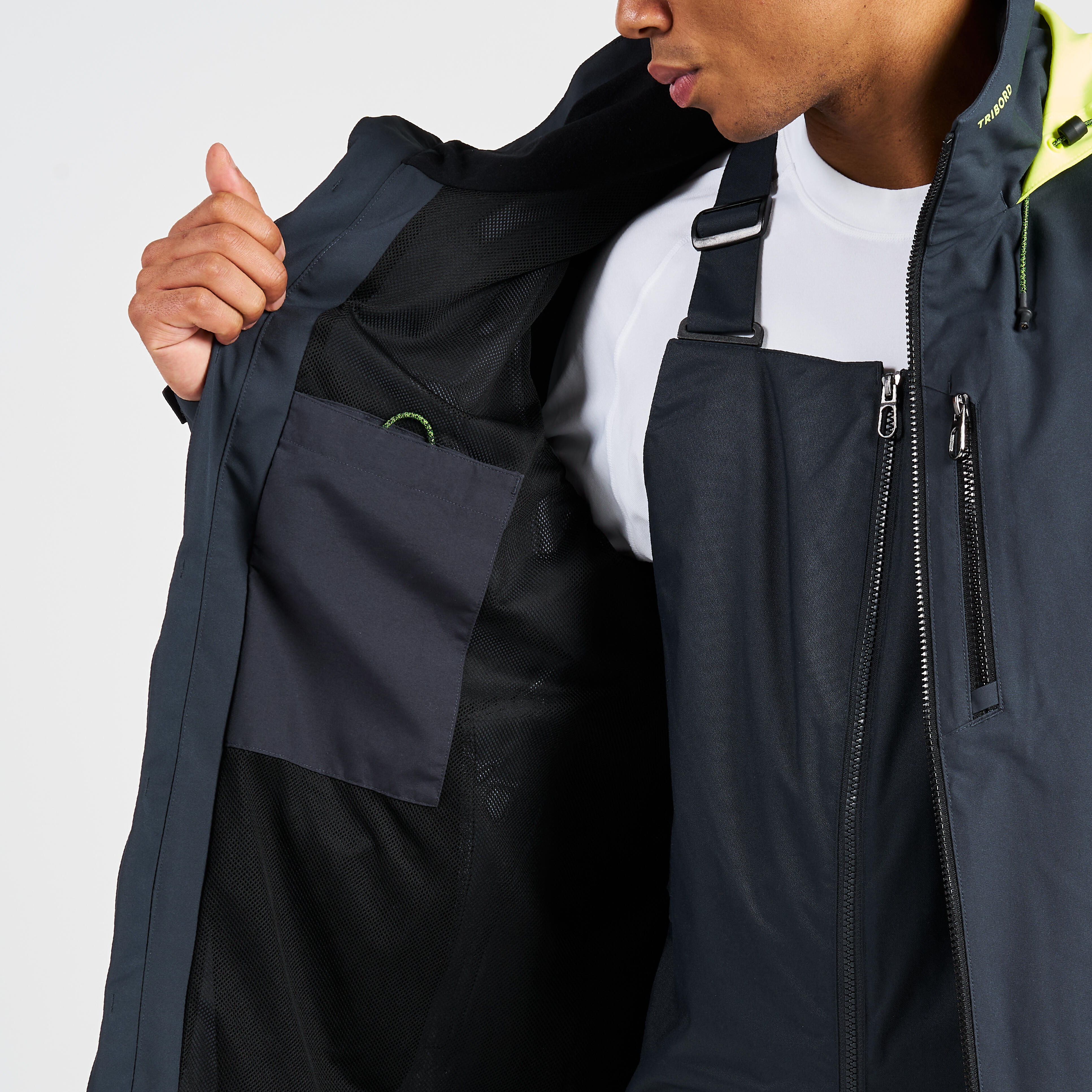 Veste impermeable voile coupe vent Homme SAILING 300 Bleu Marine TRIBORD Decathlon