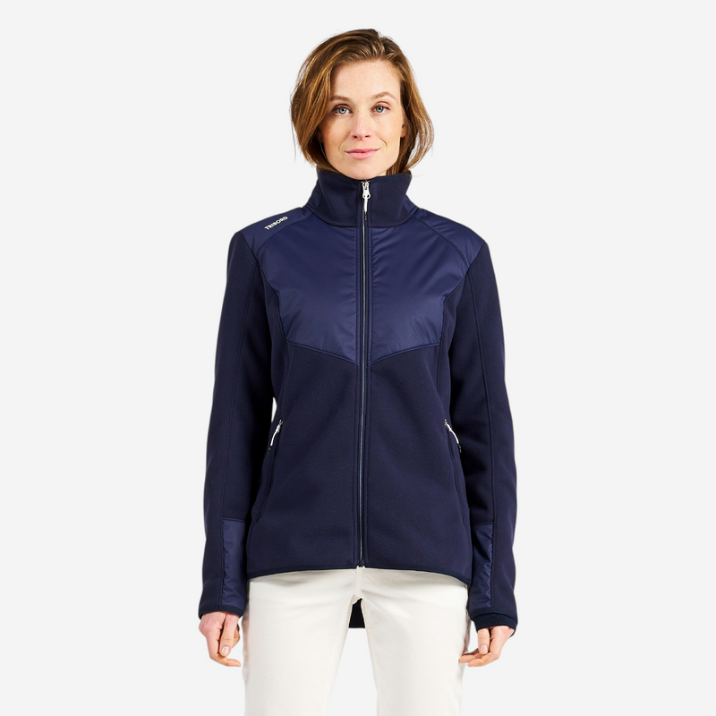 Polaire chaude de voile Femme Sailing 500 Bleu navy pour les