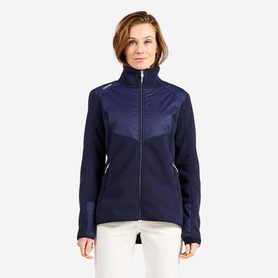 Fleecejack sailing 500 dames zeilen marineblauw