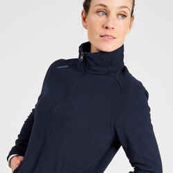 Women warm eco-design fleece sailing jacket 100 - Navy blue