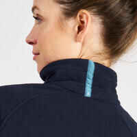 Women warm fleece sailing jacket 100 - Navy blue