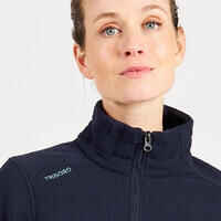 Women warm fleece sailing jacket 100 - Navy blue