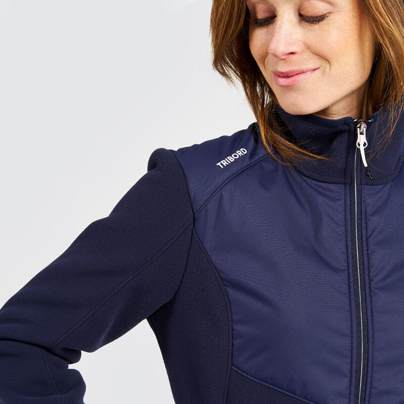 Polaire chaude de voile Femme - Sailing 500 Bleu navy