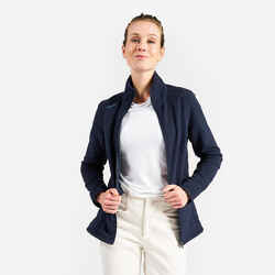 Women warm eco-design fleece sailing jacket 100 - Navy blue