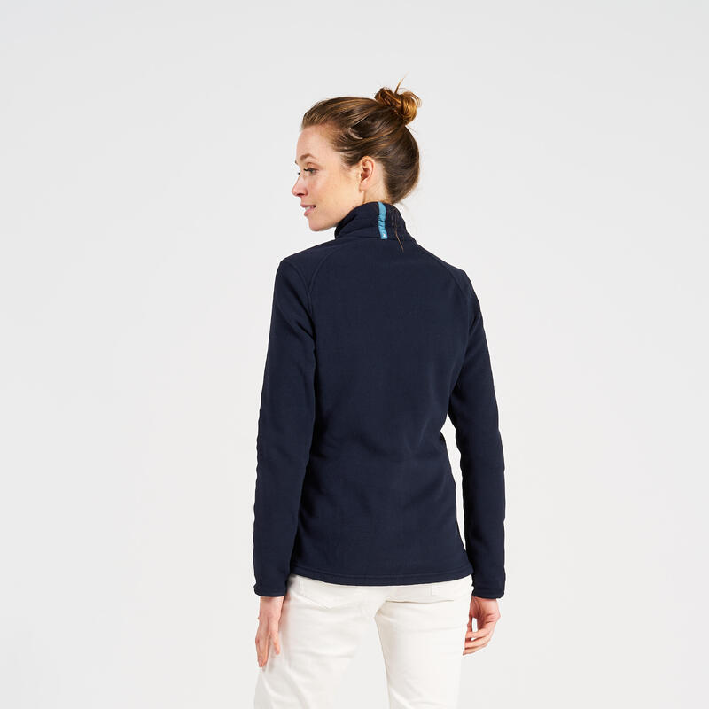 Fleecejacke Damen warm Segeln - Sailing 100 marineblau