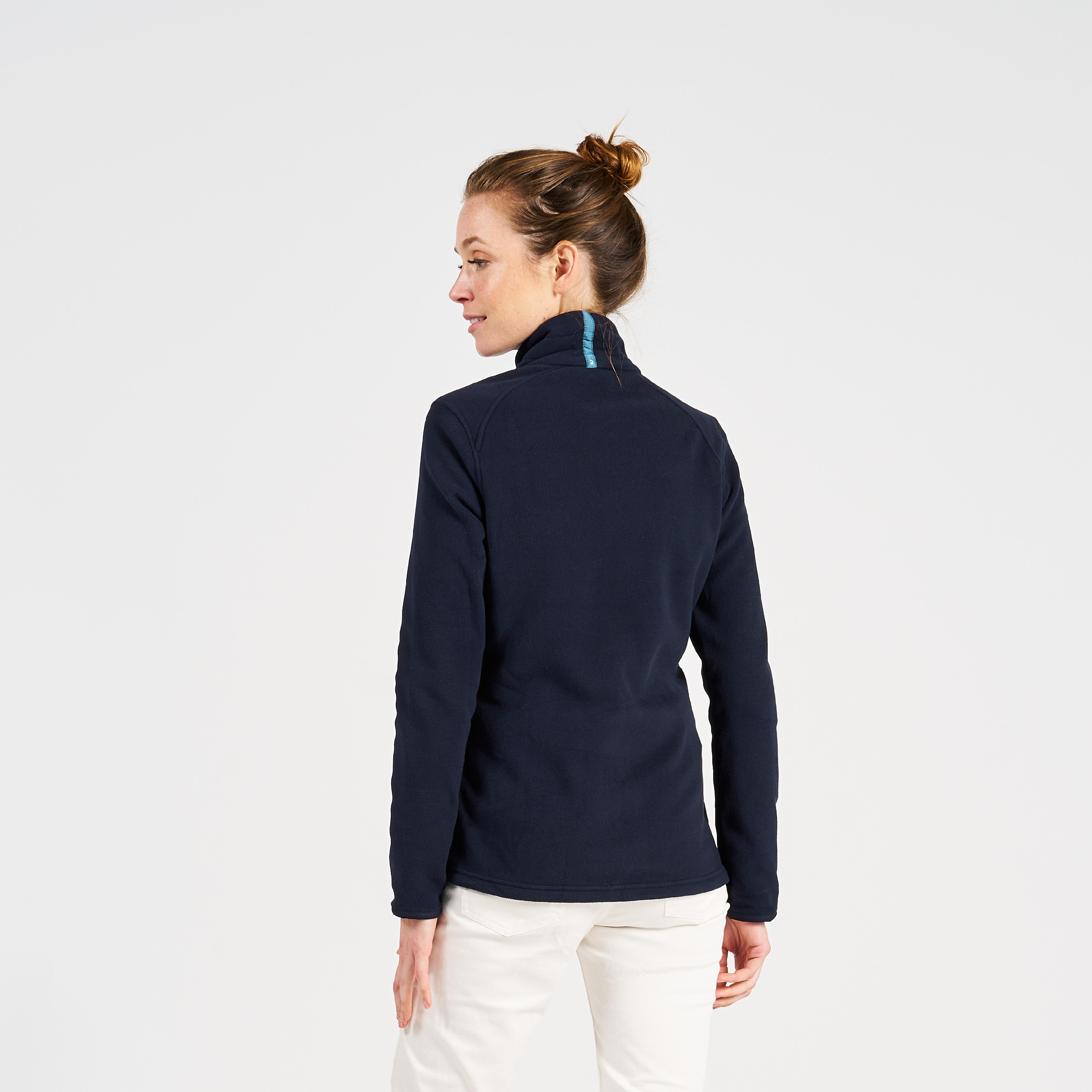 Women's Sailing 100 Warm Fleece Navy Blue