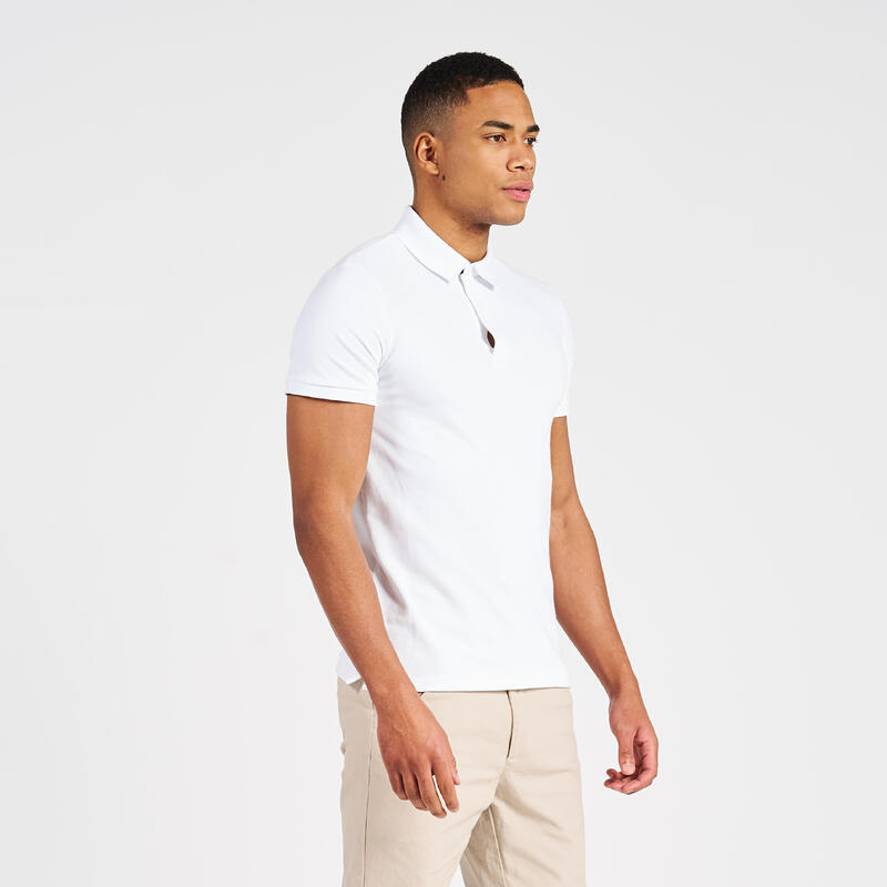 Polo vela manga corta Hombre Tribord Sailing blanco