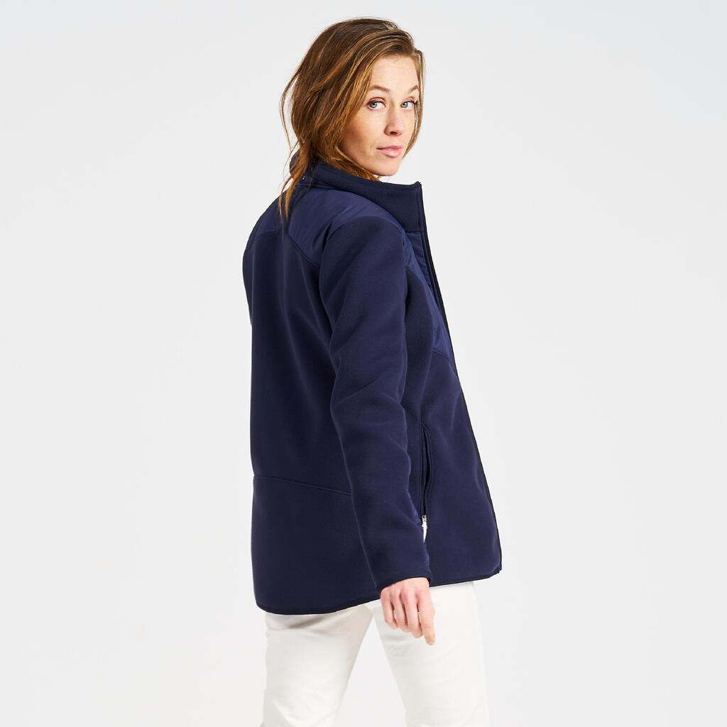 Fleecejacke Segeln Damen warm 500 blau