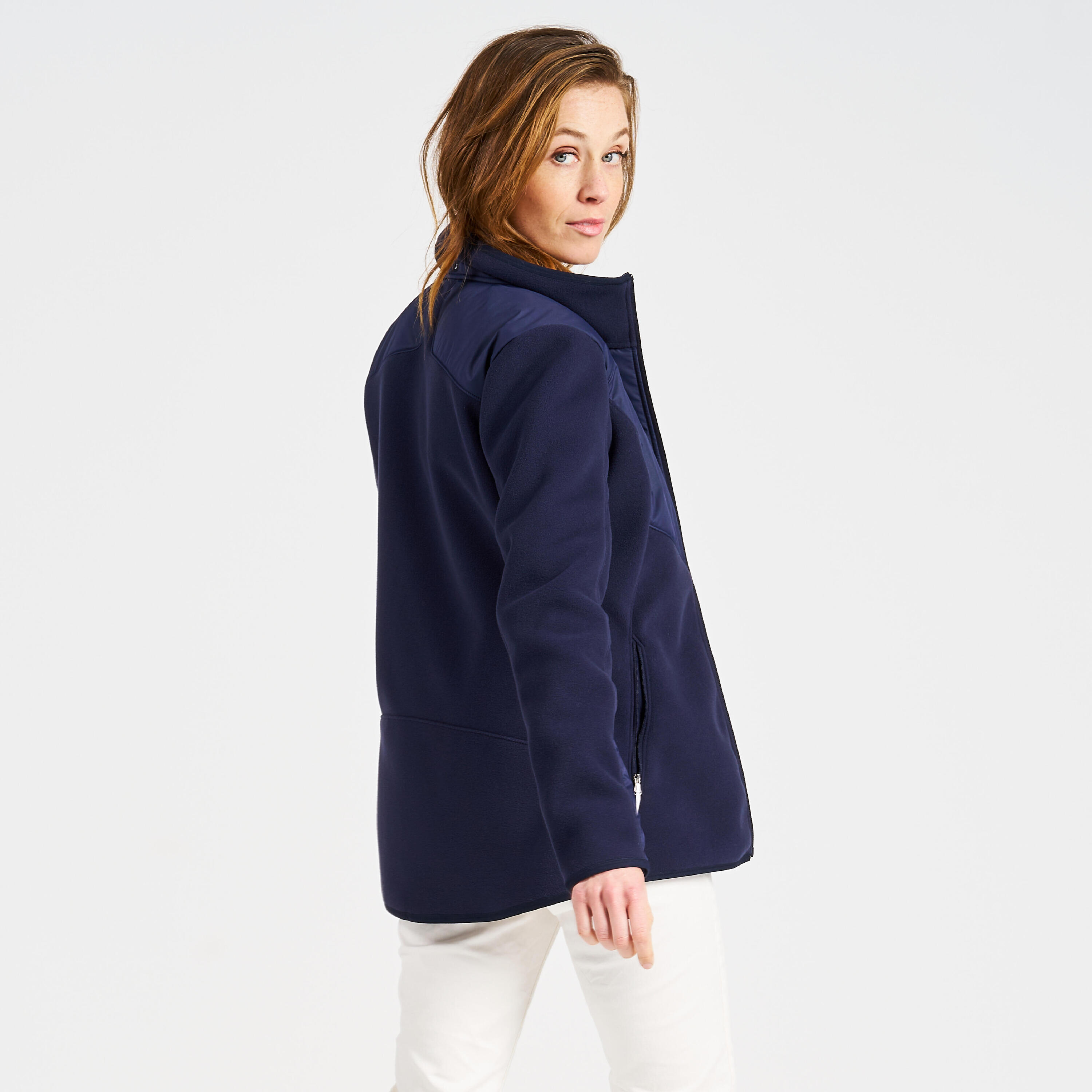 Women’s sailing warm fleece - Sailing 500 navy blue 2/11