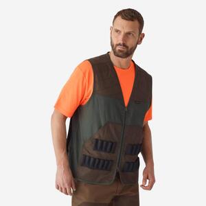 Chaleco Caza Solognac 100 Hombre Ligero BicolorVerde Marron Canana 24 Cartuchos
