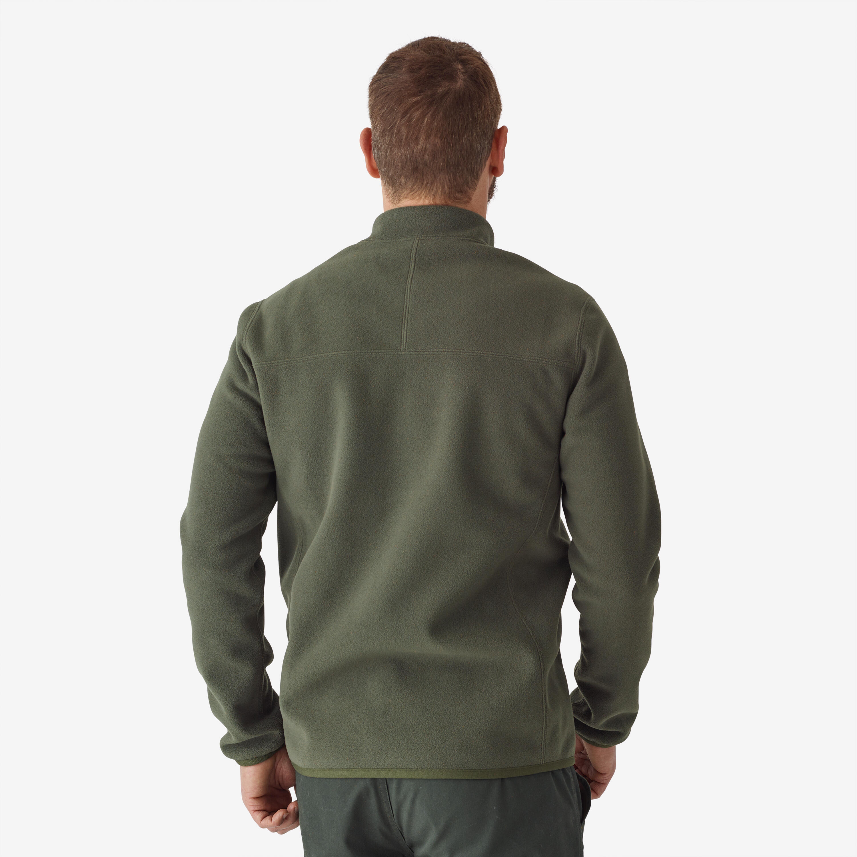 POLAIRE CHASSE REVERSIBLE VERT ORANGE FLUO 500 SOLOGNAC Decathlon