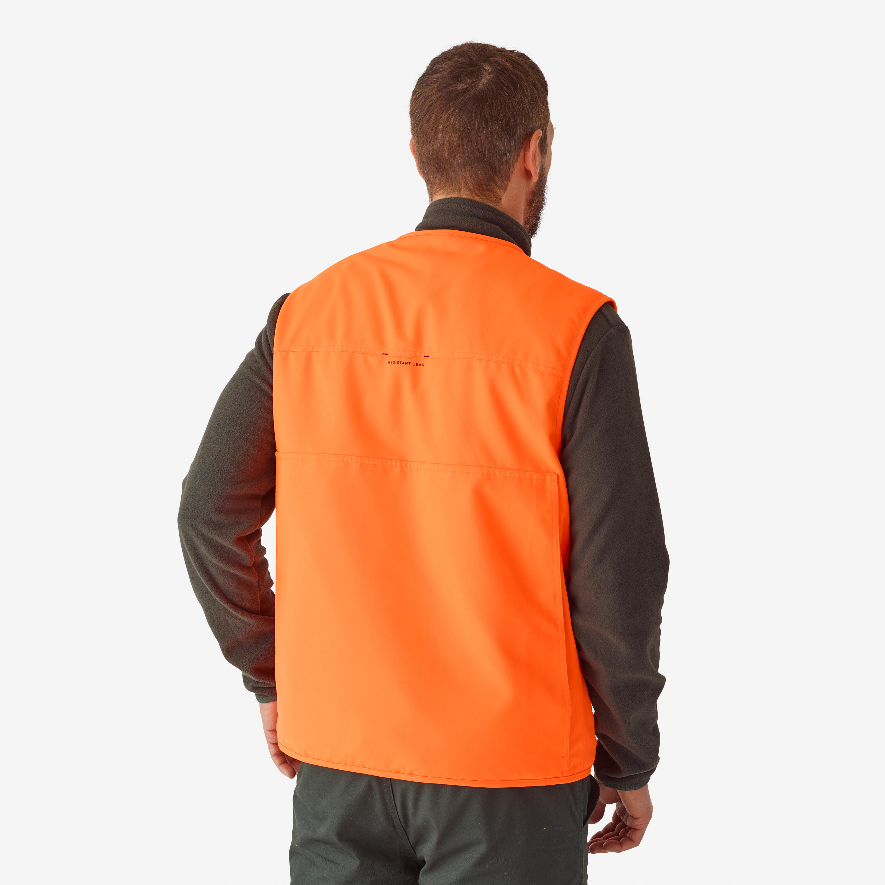 Veste de chasse sans manches à haute visibilité homme – 100 orange 9/9