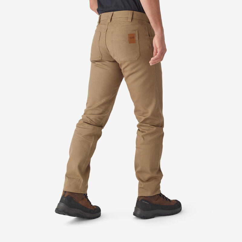 Pantalón De Caza Hombre Solognac 500 Utilitario Marrón Resistente