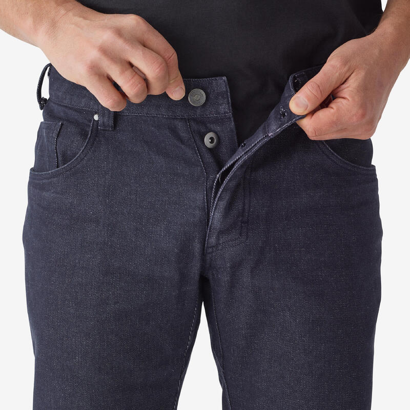 Pantalon utilitar rezistent 500 Albastru jeans
