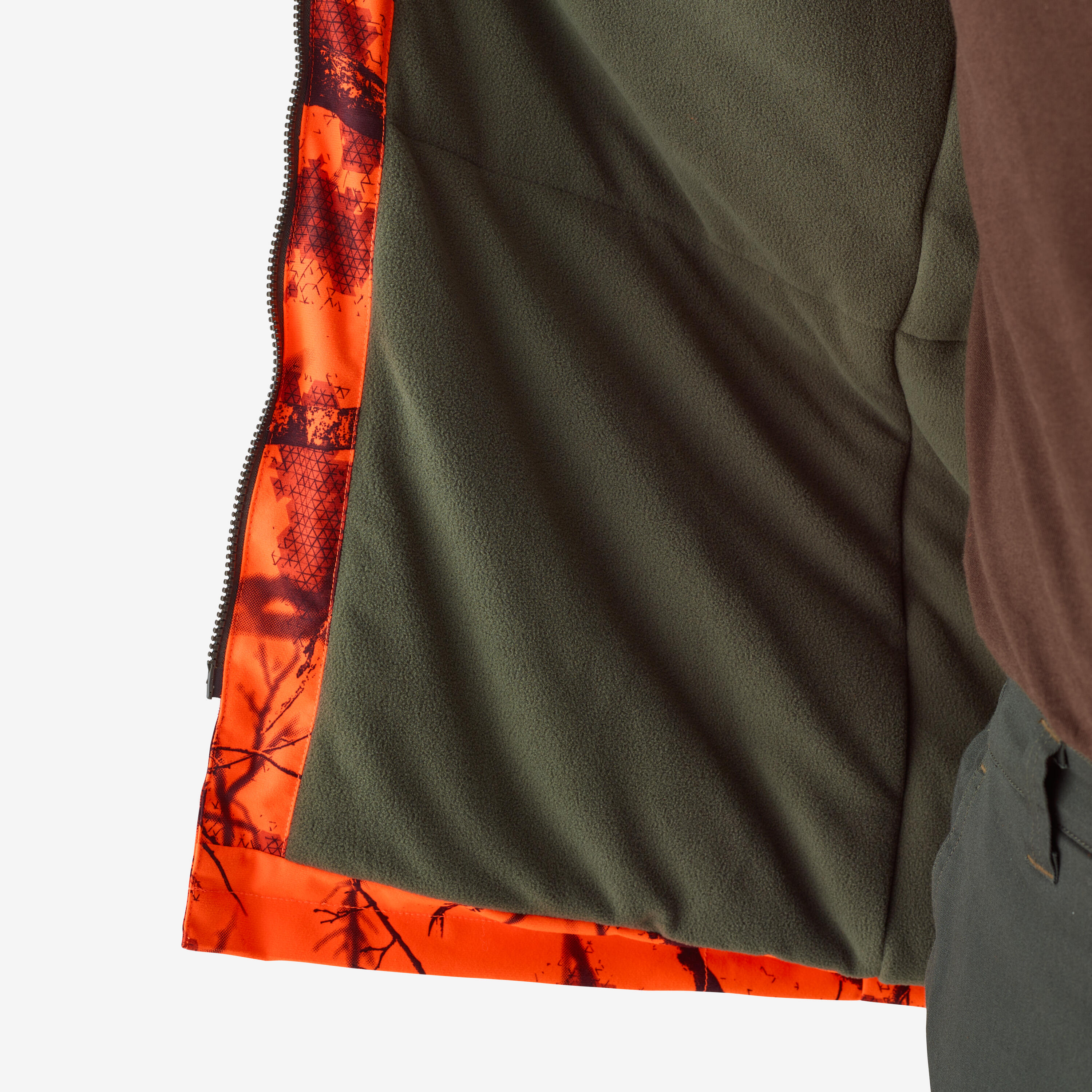Hunting silent warm waterproof jacket neon treemetic hide 100 9/9