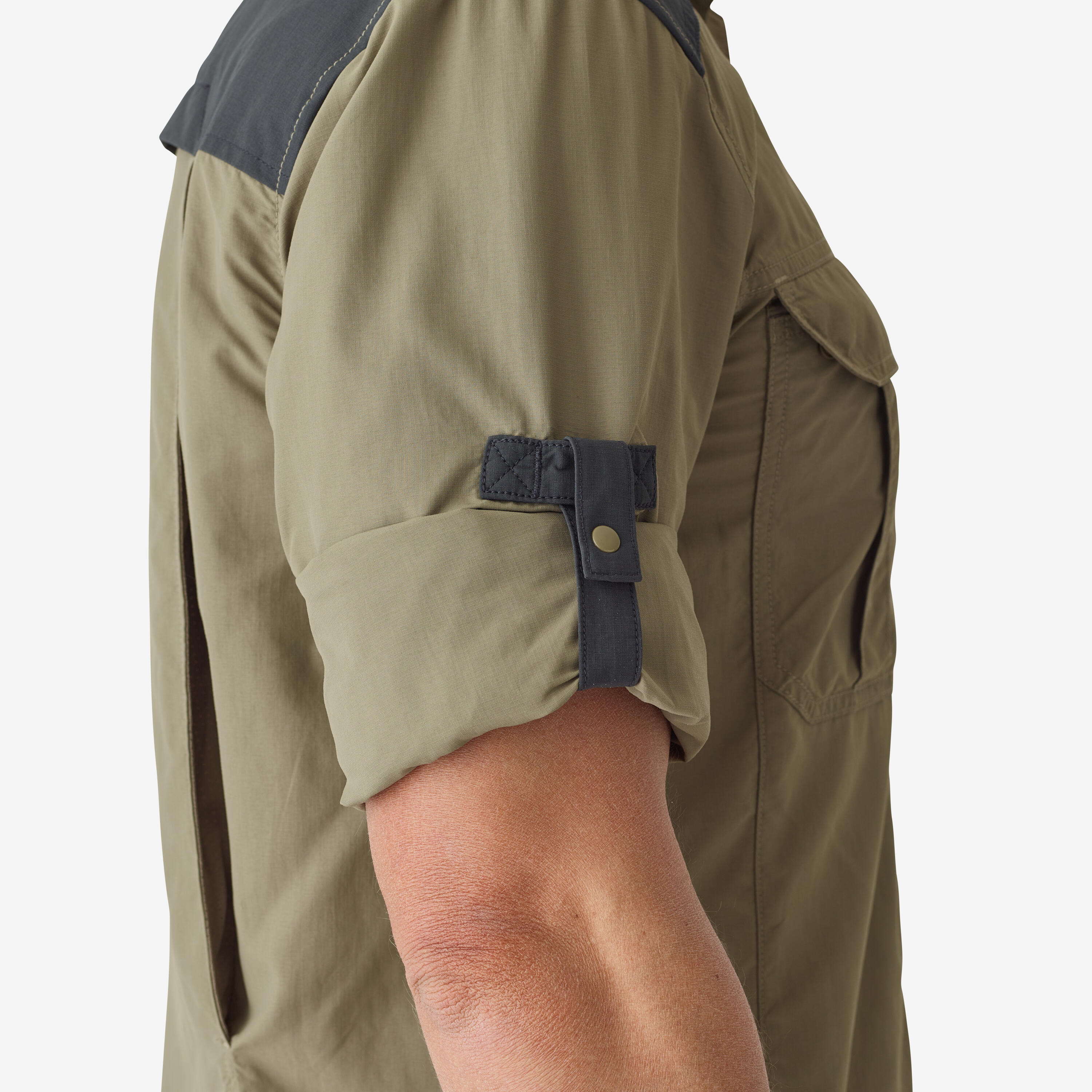 Lightweight Breathable Long-Sleeved Shirt - 520 Green - SOLOGNAC