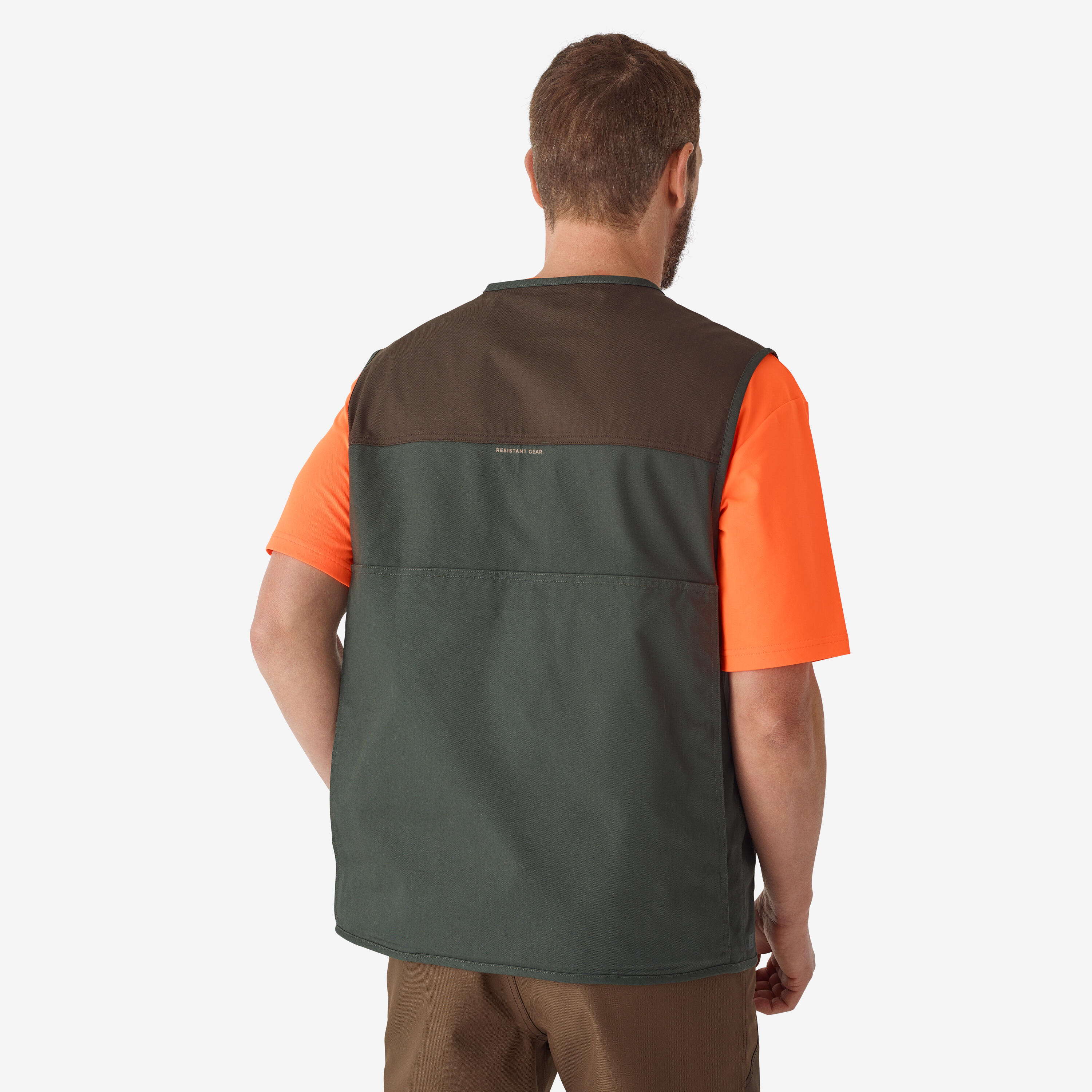 Gilet de chasse au petit gibier bicolore 100 2/6