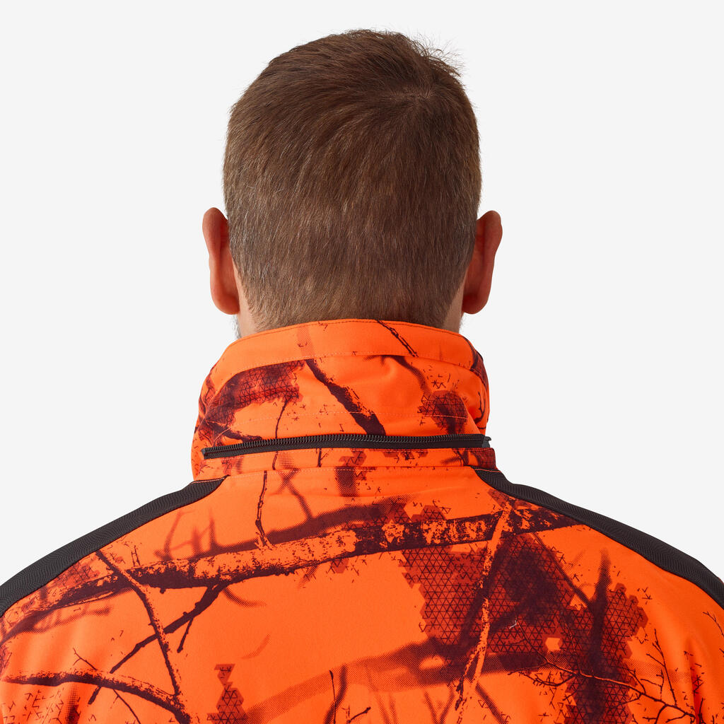 Jagdjacke 500 3-in-1 Treib- und Drückjagd warm wasserdicht Treemetic orange 