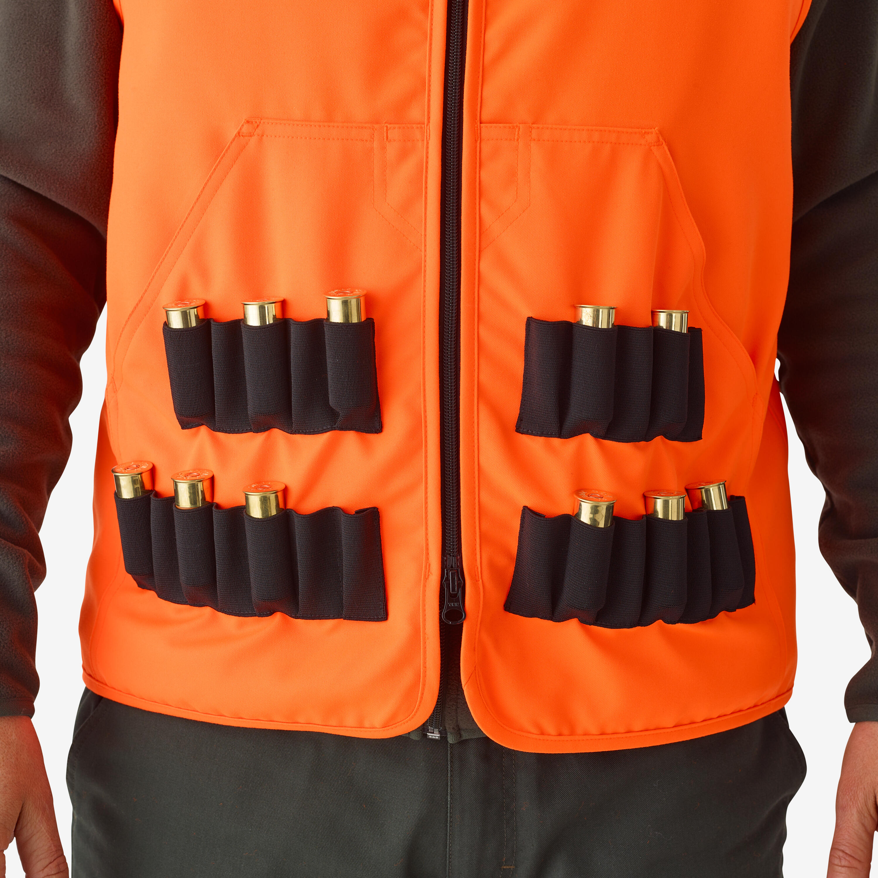 Veste de chasse sans manches à haute visibilité homme – 100 orange 4/9