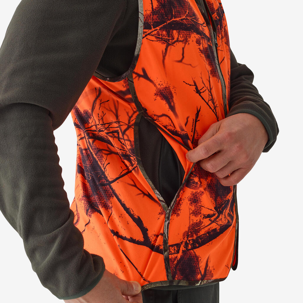 Hunting compact silent waistcoat - treemetic neon